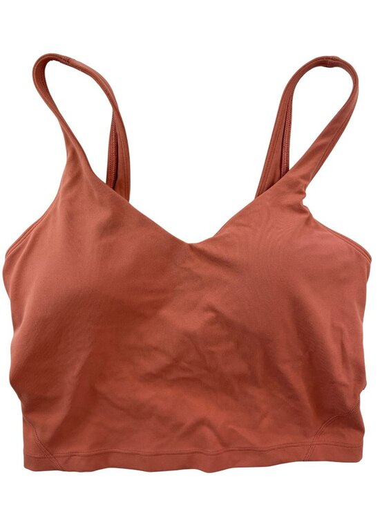 Lululemon Other - Lululemon Rust Orange Strappy Padded Sports Bra Nylon Blend Size 4 NWOT